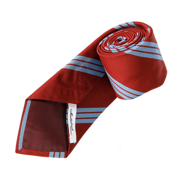 MATTABISCH ORANGE RED CLASSIC TIE | MENS - Picture 2 of 4